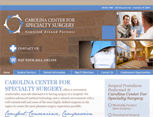 Tablet Screenshot of carolinaspecialtysurgery.com